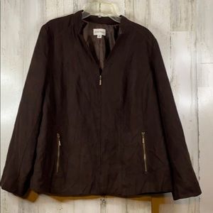 Studio Works Woman’s Dk.Brown Faux Suede Jacket PS